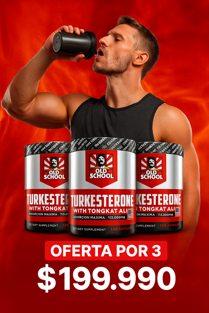 Old School Turkesterone™ Gana Fuerza, Rinde en la cama  (120 Capsulas)