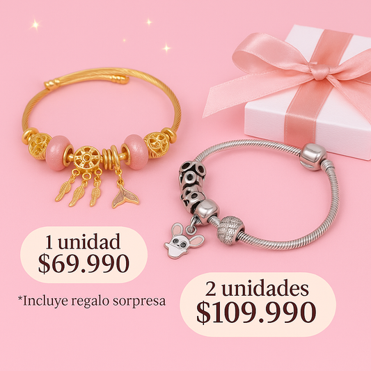 Pandora Glam 💎 CON CAJA + REGALO SORPRESA